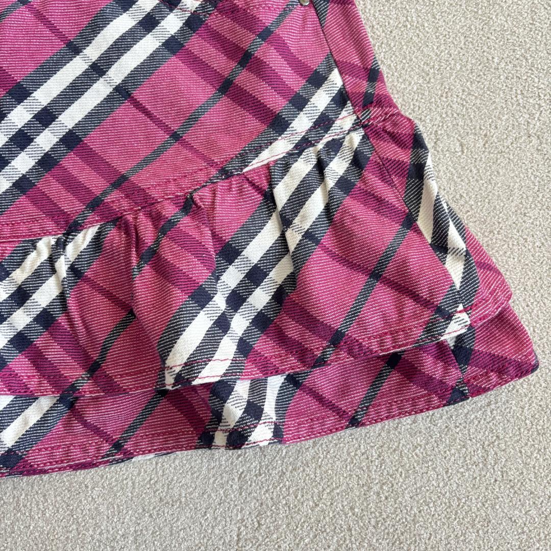 希少★バーバリーブルーレーベル　ミニスカート　ノバチェック　ピンク　ロゴ　38