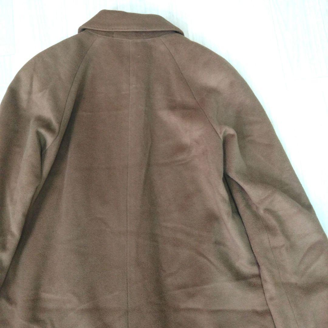 希少 高級バーバリー ロングコート カシミヤ混 レディース 　7