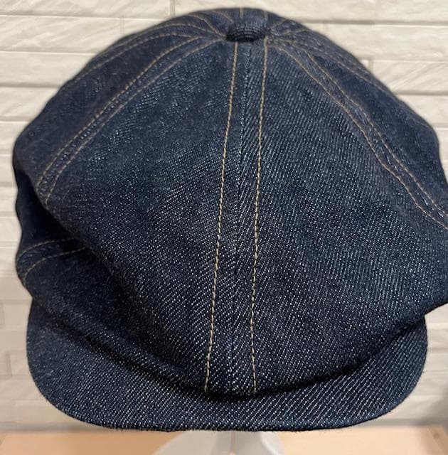 CPH かわしまたかひろ別注キャスケットブルーデニム・ベージュステッチ M/L