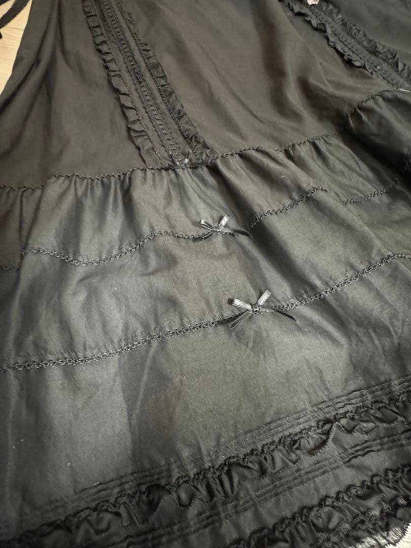 PINK HOUSE タブリエ付きワンピース 黒　新品未使用タグ付