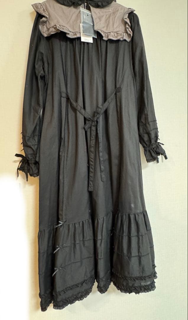 PINK HOUSE タブリエ付きワンピース 黒　新品未使用タグ付