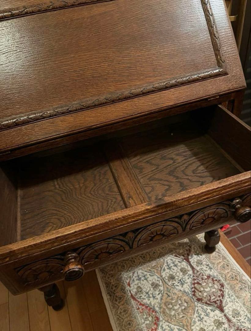 オーク材 ライティングビューロー