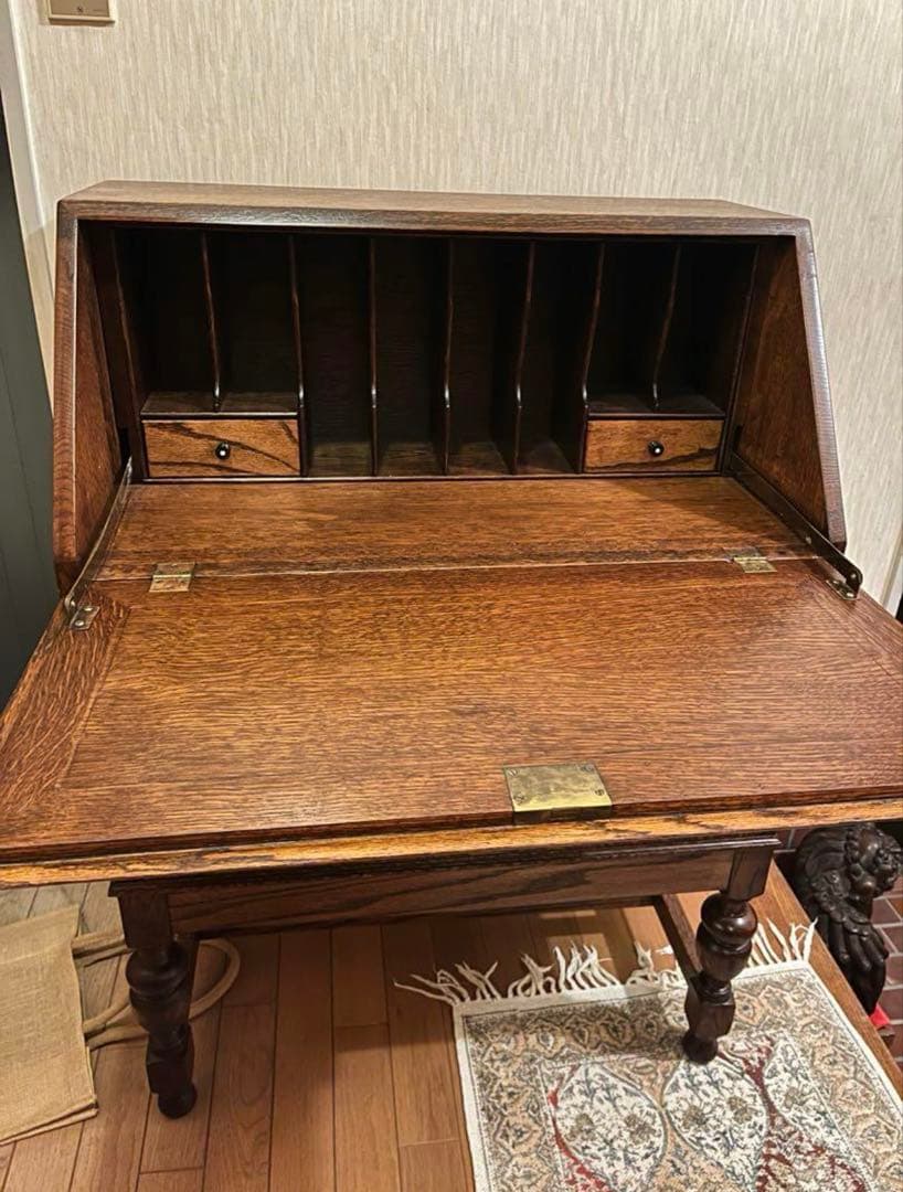 オーク材 ライティングビューロー