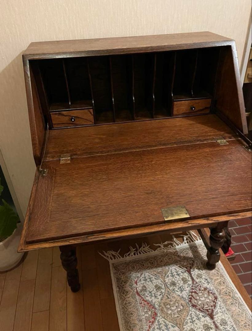 オーク材 ライティングビューロー