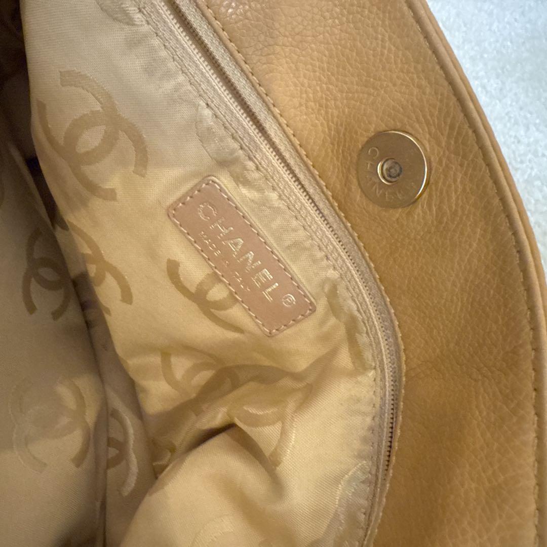 Chanel ショルダーバッグ キャメル レザー