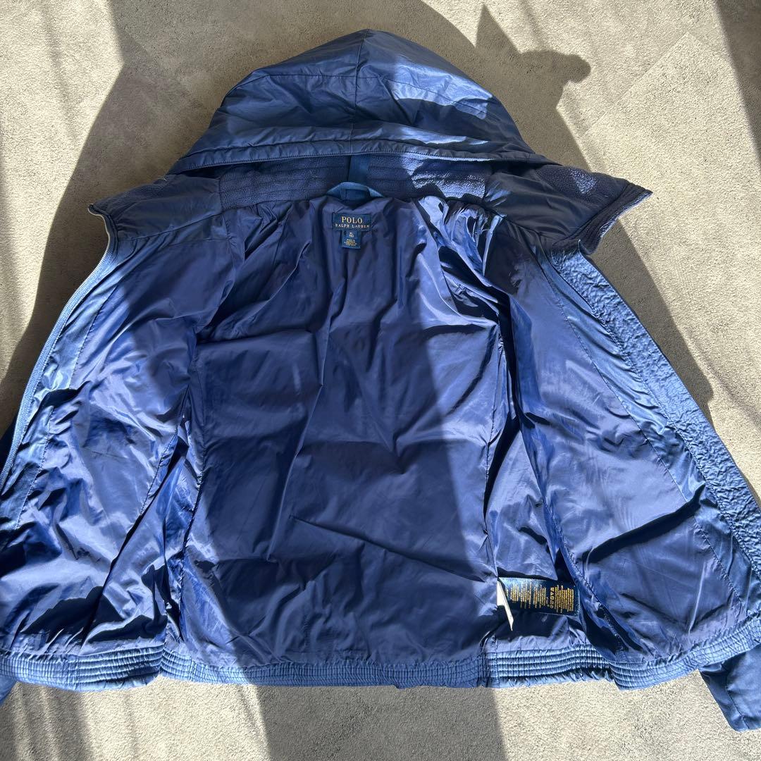 美品✨ポロ ラルフローレン 肉厚 ダウンジャケット ロゴ刺繍 2way 160