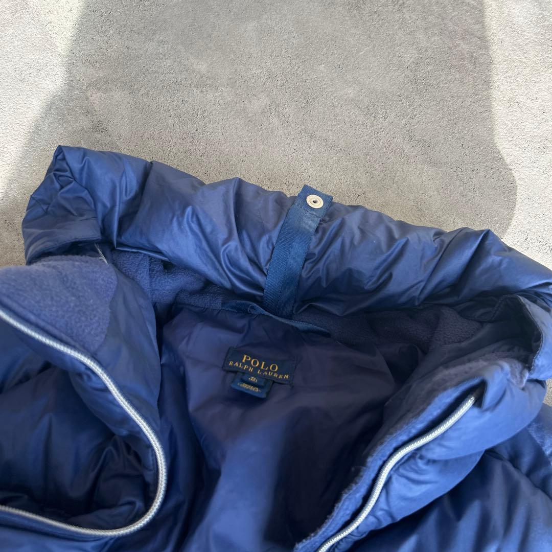 美品✨ポロ ラルフローレン 肉厚 ダウンジャケット ロゴ刺繍 2way 160