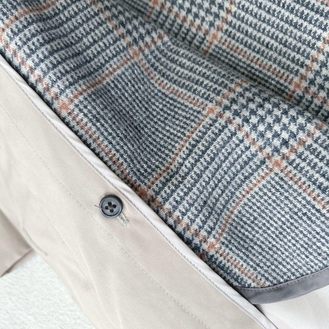 新品タグ付き✨　ジェイプレス　ステンカラーコート　ライナー付　ベージュ　チェック