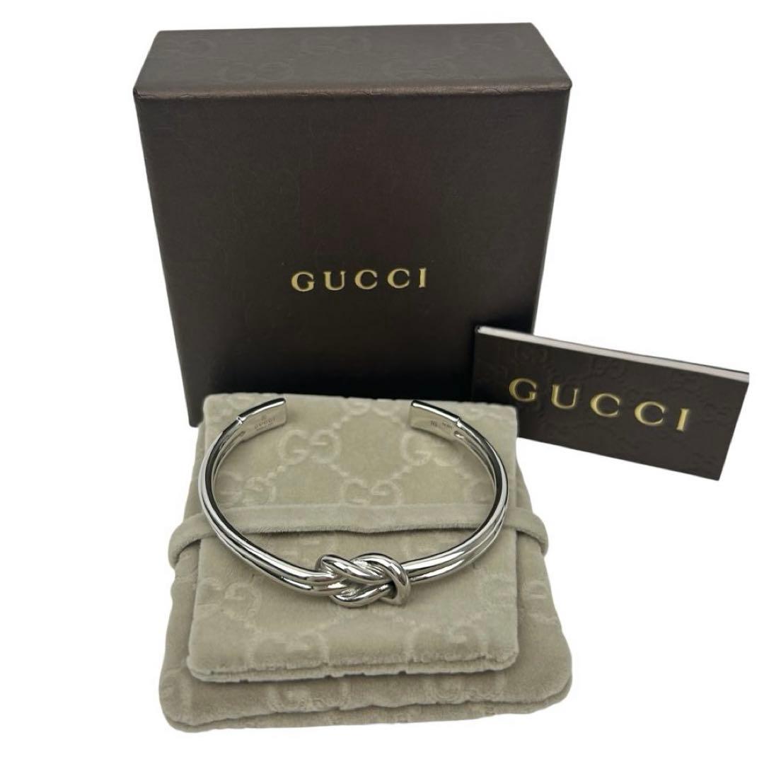 【希少】GUCCI グッチ ノット バングル ブレスレット シルバー 925