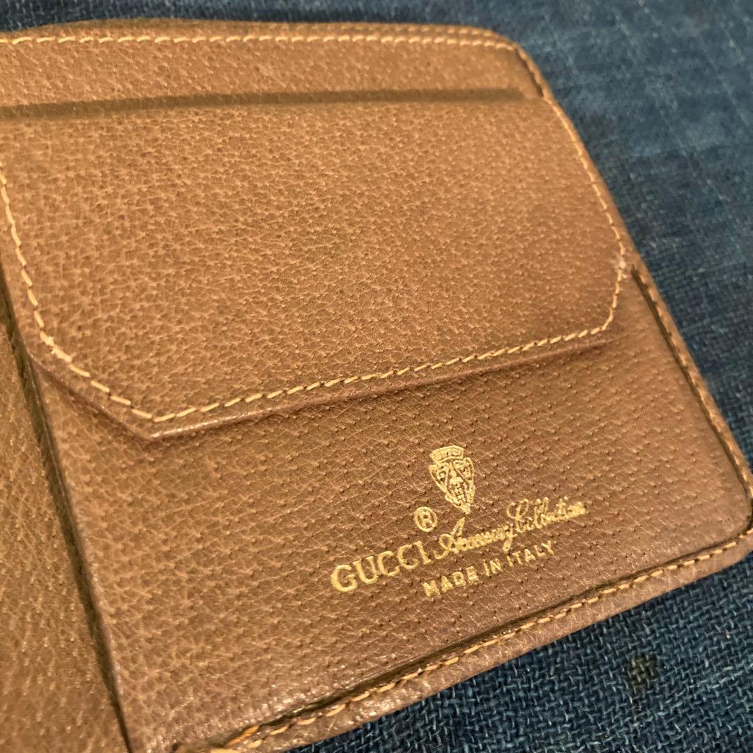 80s GUCCI グッチ　 small wallet 折りたたみ財布