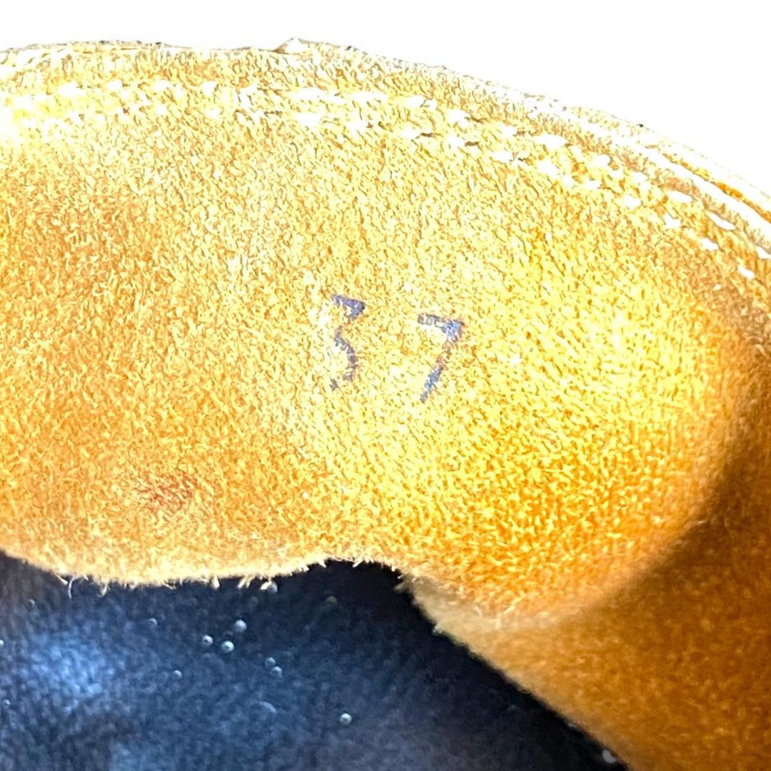 靴 HERMES Suede Ballet Shoes Pumps Camel