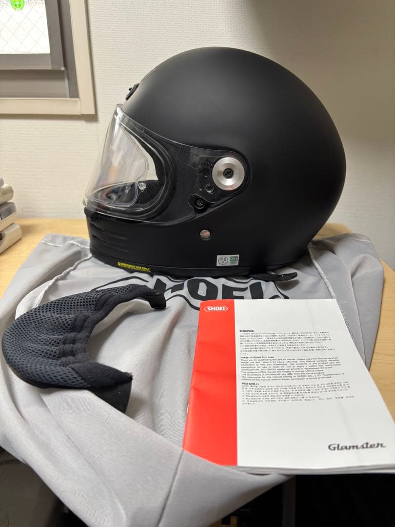 SHOEI フルフェイスヘルメット グラムスター　Lサイズ マットブラック