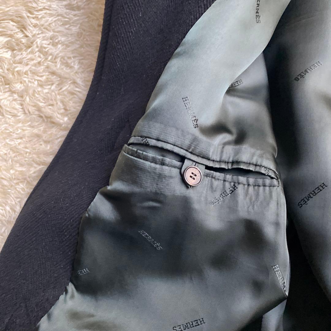 【希少】HERMES エルメス ダッフルコート ヴィンテージ 50 ブラック 黒