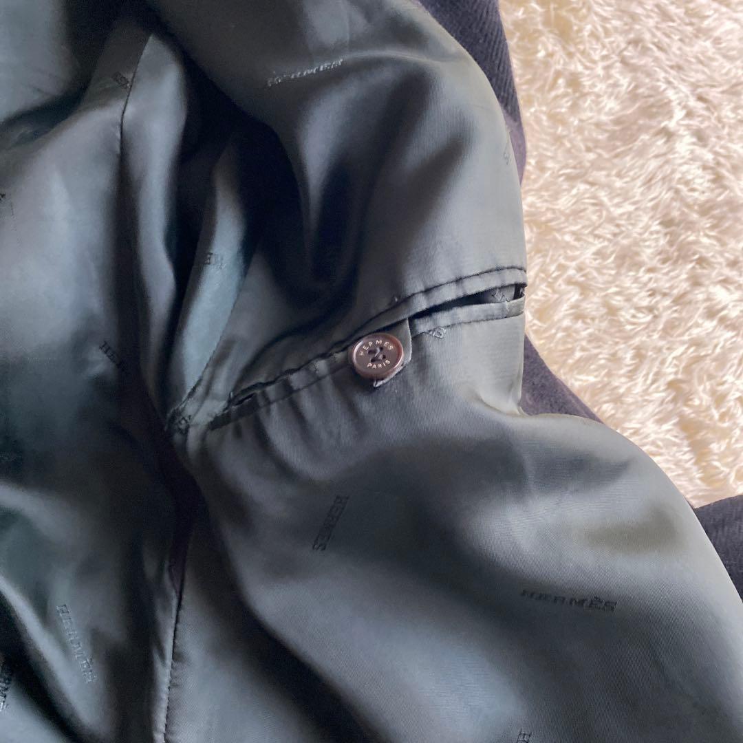 【希少】HERMES エルメス ダッフルコート ヴィンテージ 50 ブラック 黒