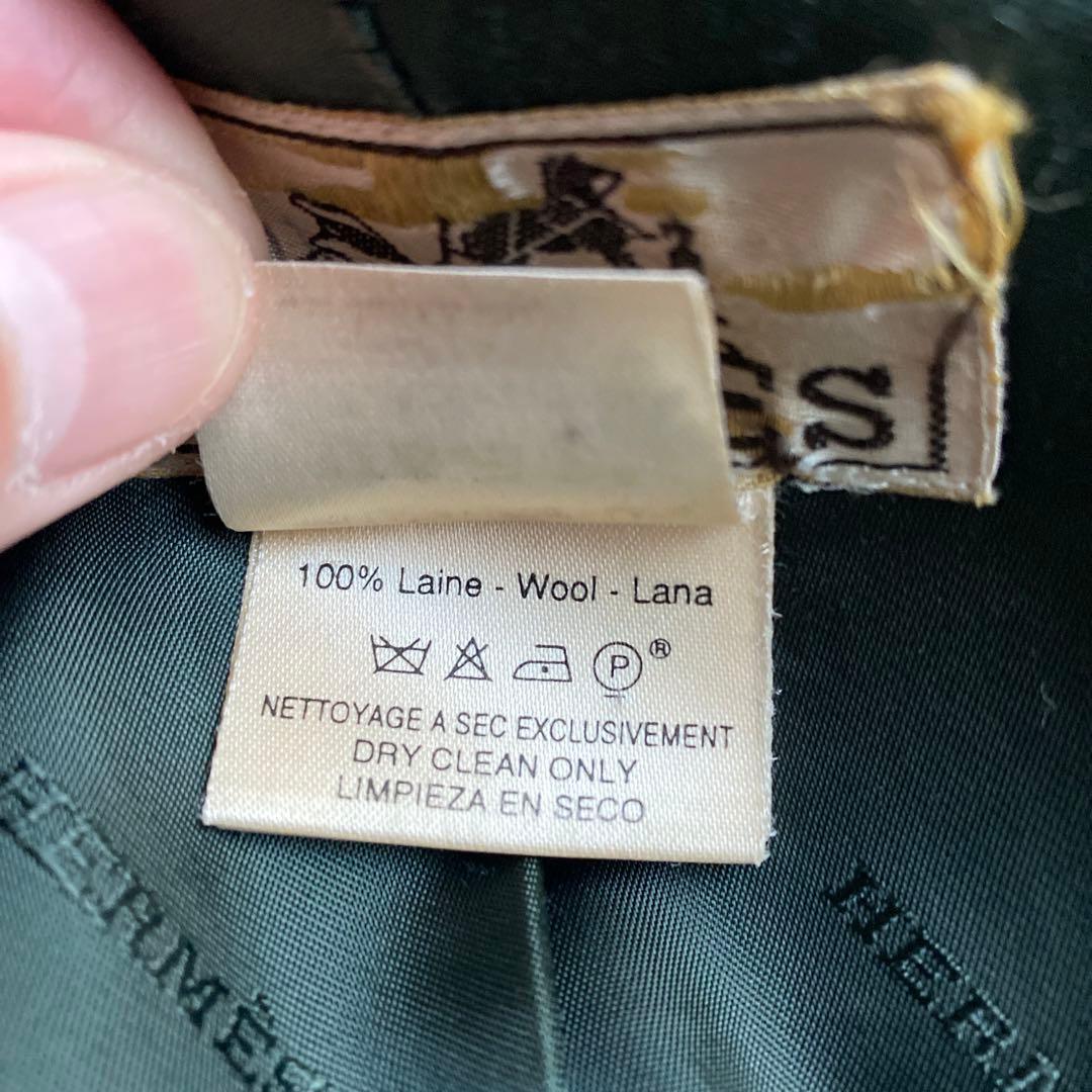 【希少】HERMES エルメス ダッフルコート ヴィンテージ 50 ブラック 黒