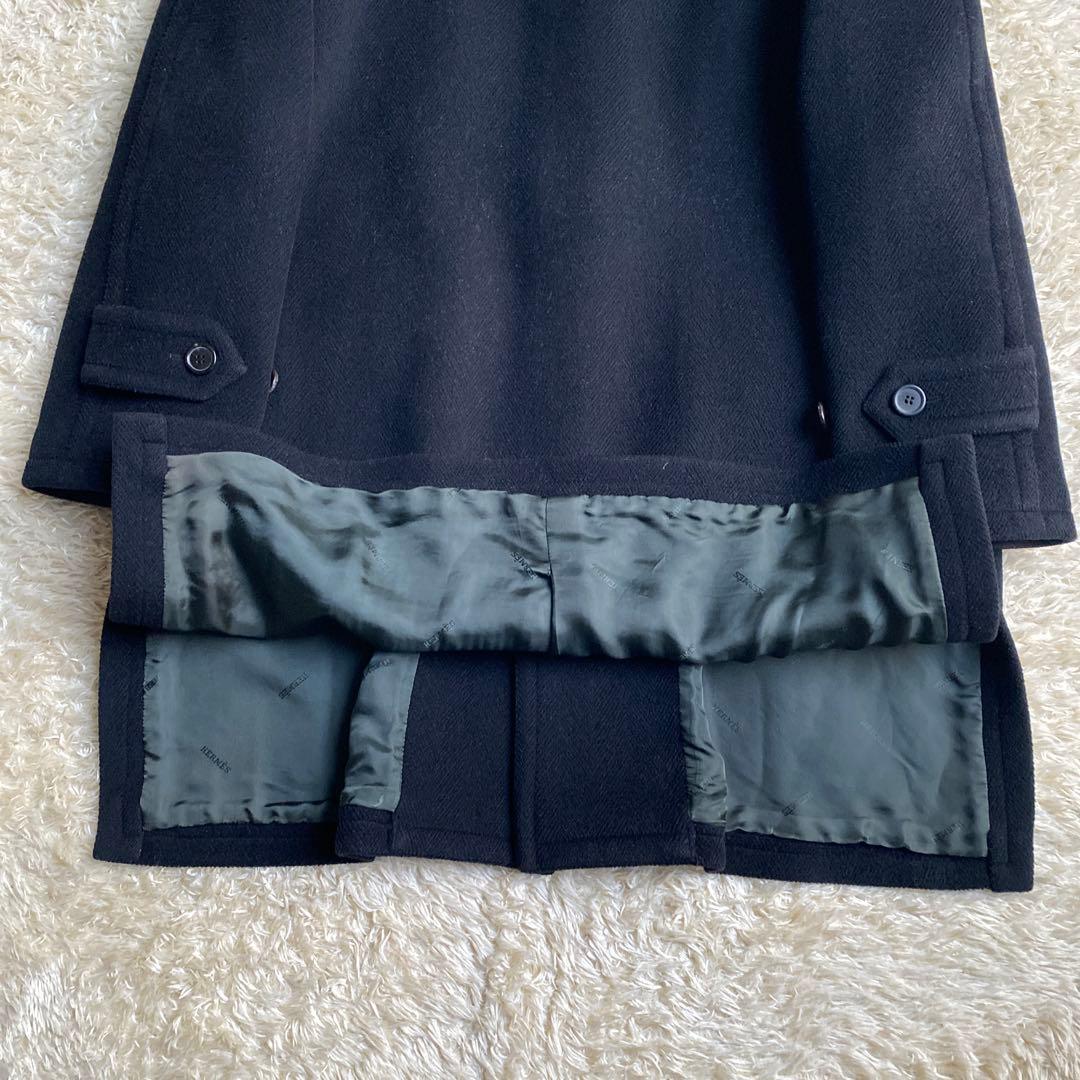 【希少】HERMES エルメス ダッフルコート ヴィンテージ 50 ブラック 黒