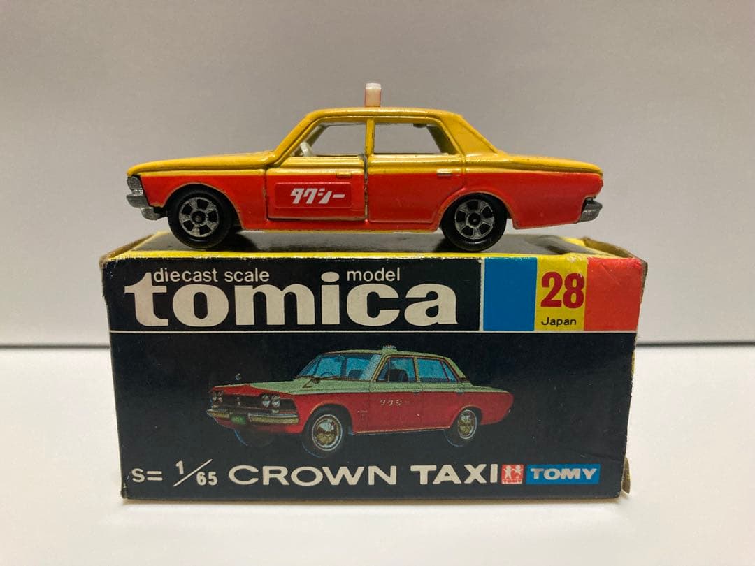 トミカ　日本製　クラウン　タクシー　1Aホイール　色指定箱　当時物