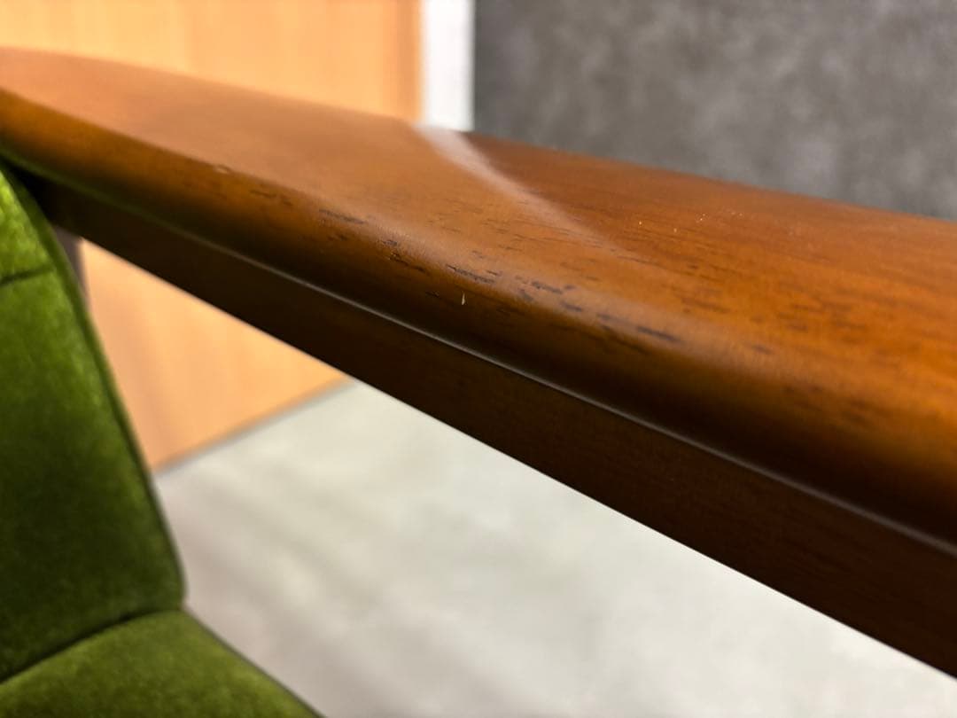 【美品・送料込み】カリモク60 Kチェア モケットグリーン 2シーター