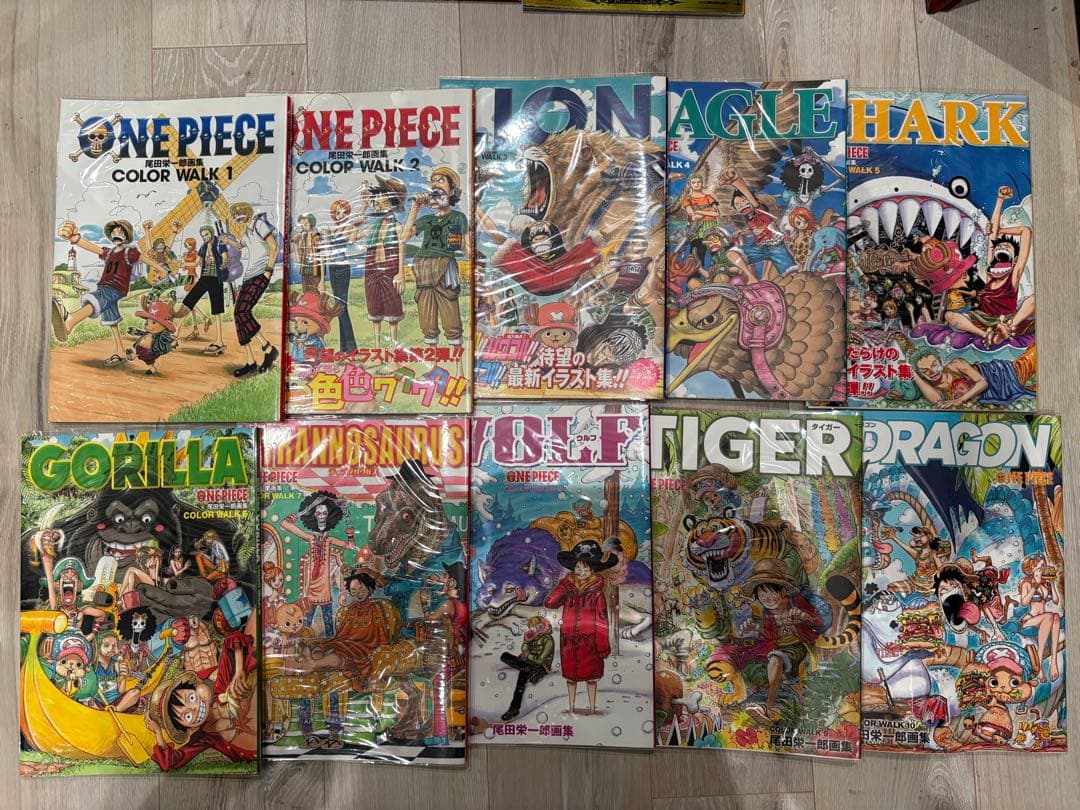 ワンピース ONEPIECE イラスト集 1~10 color walk おまけ
