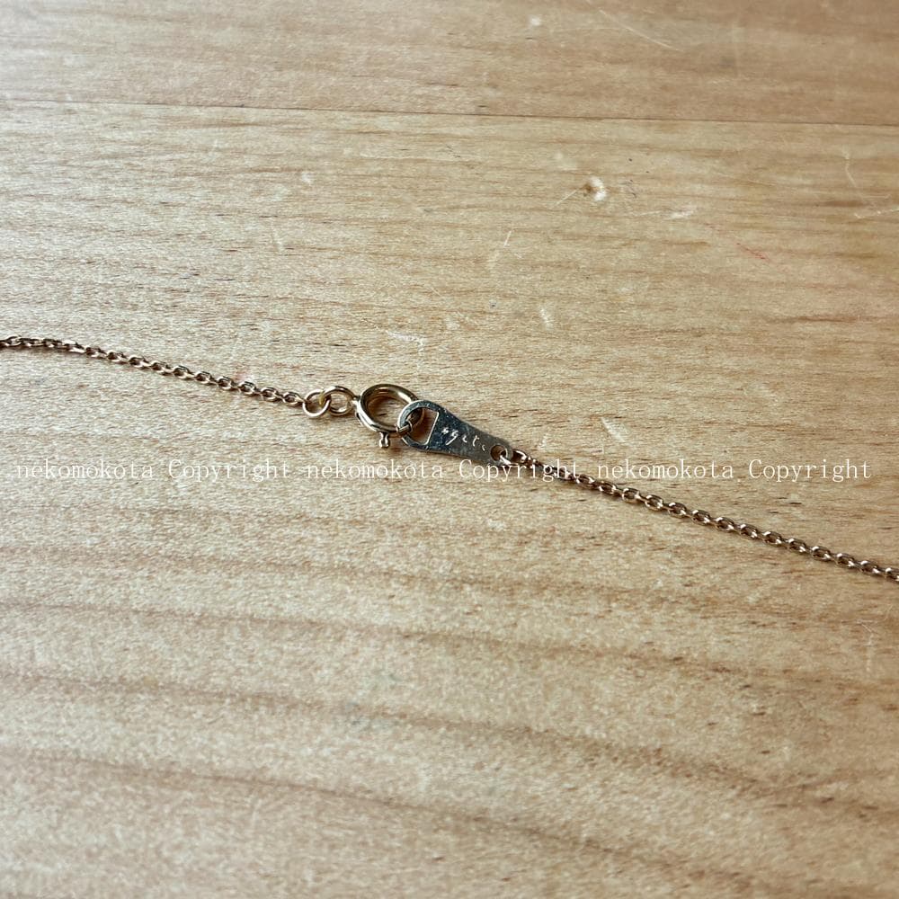 美品 アガット K10 天然石 フラワー ネックレス ストーン agete