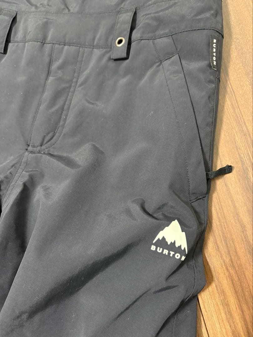 美品　バートン　キッズ用スノーボードビブパンツボトム　黒