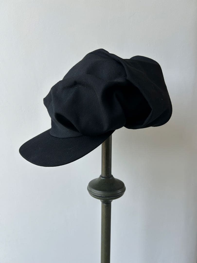 ヨウジヤマモトプールオム　黒　キャスケット