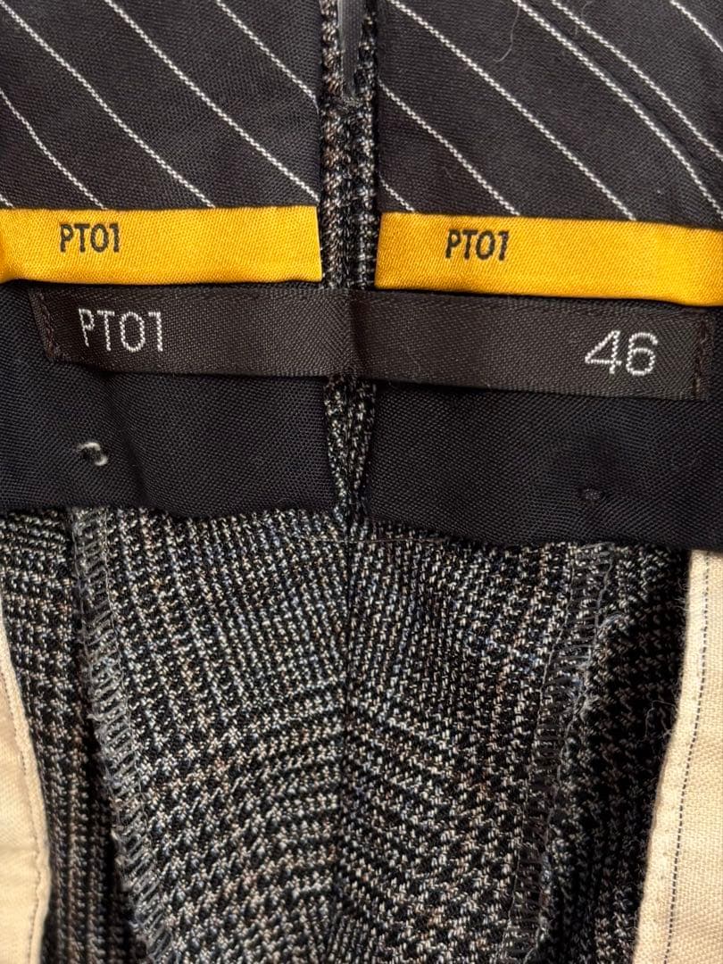 【値下げ】 【美品】 PT01 グレンチェック柄 スラックス