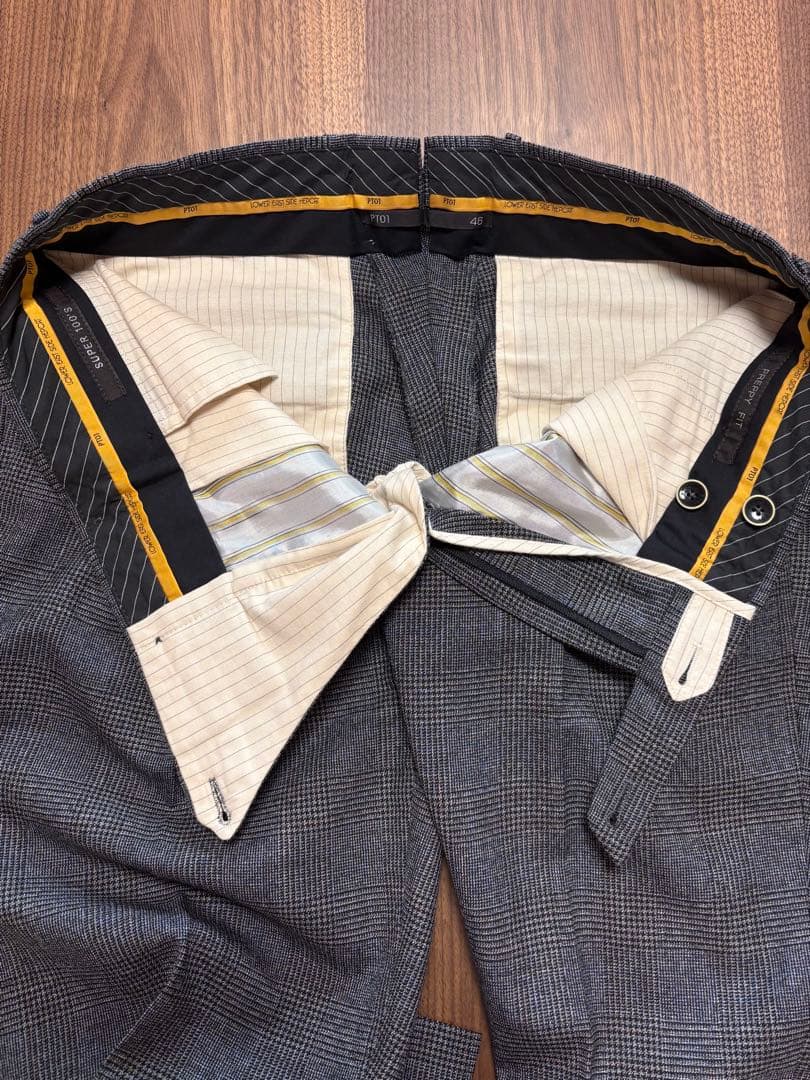 【値下げ】 【美品】 PT01 グレンチェック柄 スラックス