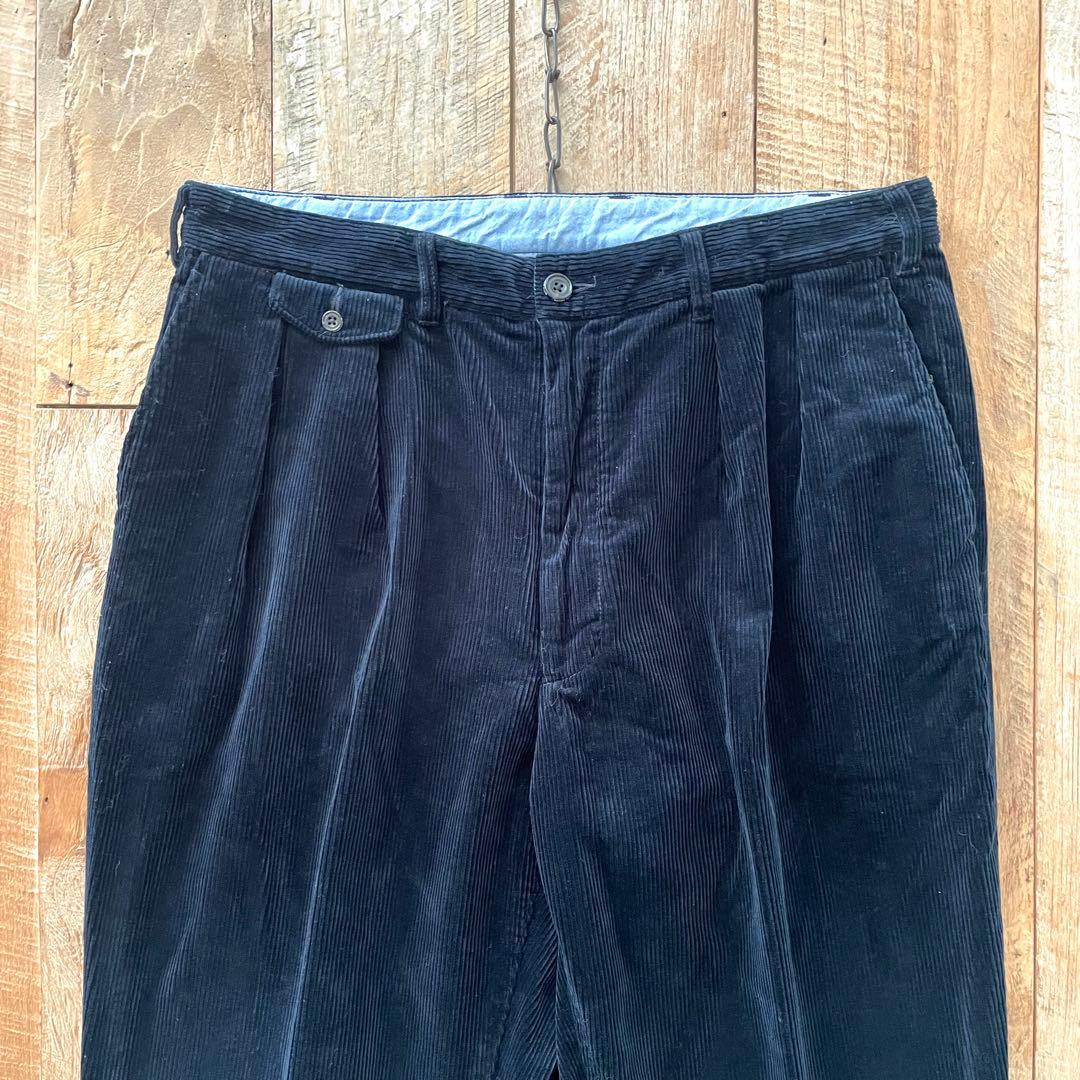 【極美品】BEAMS+ 2タック ワイド テーパード コーデュロイ トラウザーズ
