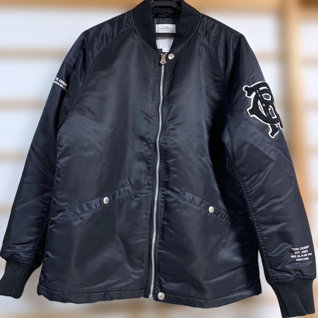 CRIMIE クライミージャケット　 スタジャン　刺繍ワッペン　ネイビー