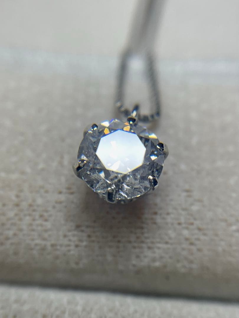 専用JA113★高級 大粒ダイヤモンド1ct pt ネックレス 鑑定書付