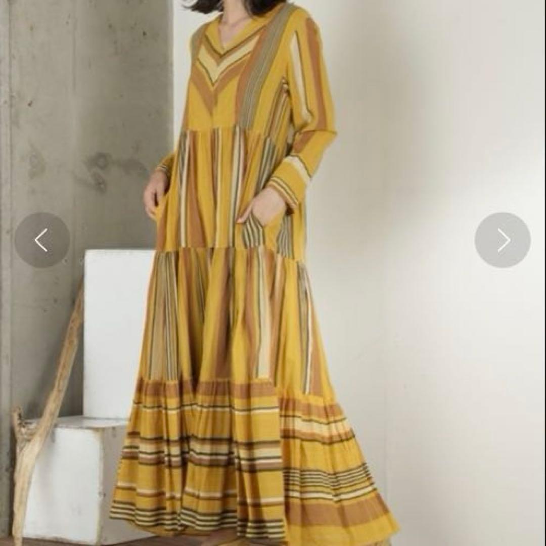 ne Quittez pas ストライプワンピース マドラスストライプ M