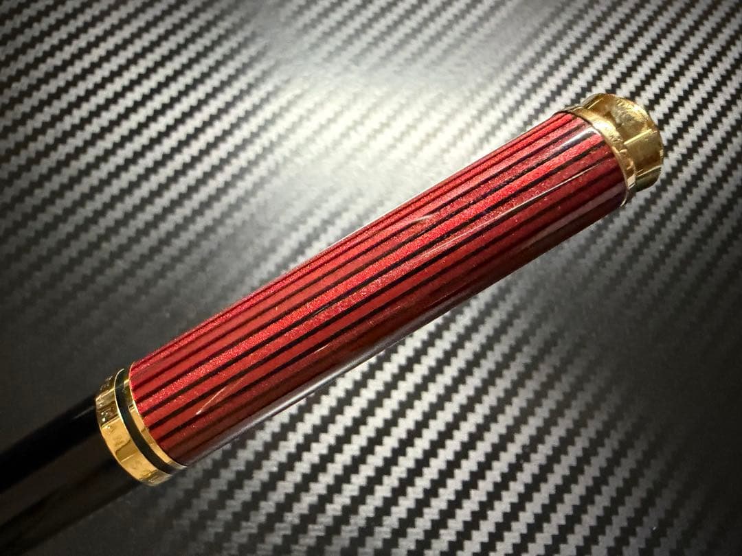 未使用に近い ペリカン スーベレーン K800 赤縞 ボールペン