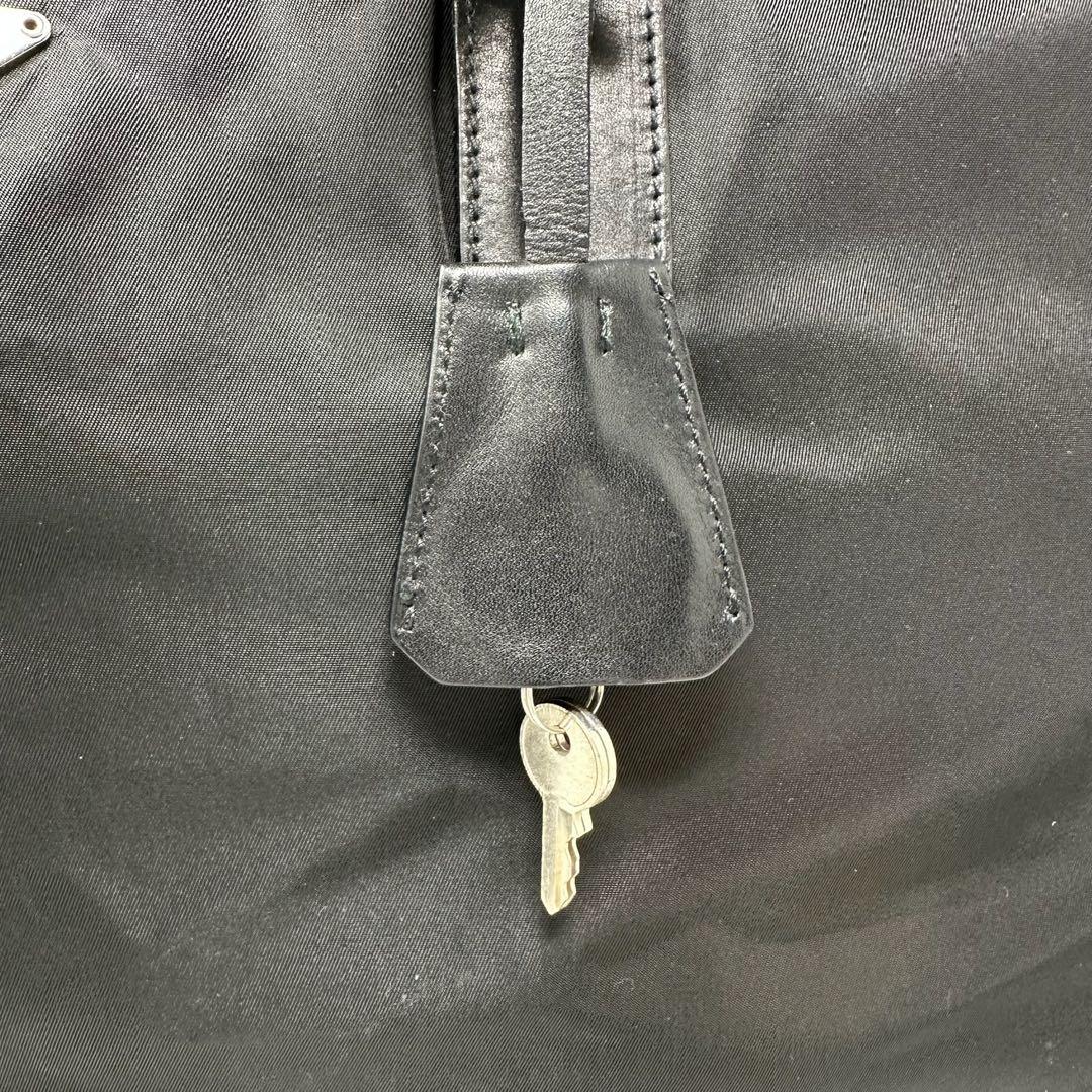 雪見だいふく様 PRADA プラダ ボストンバッグ ナイロン レザー ブラック