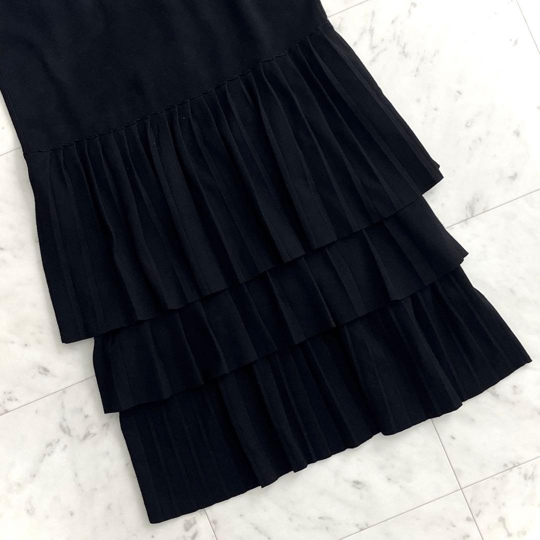 UN3D. アンスリード ロングワンピース ニットワンピース ブラック 黒 F