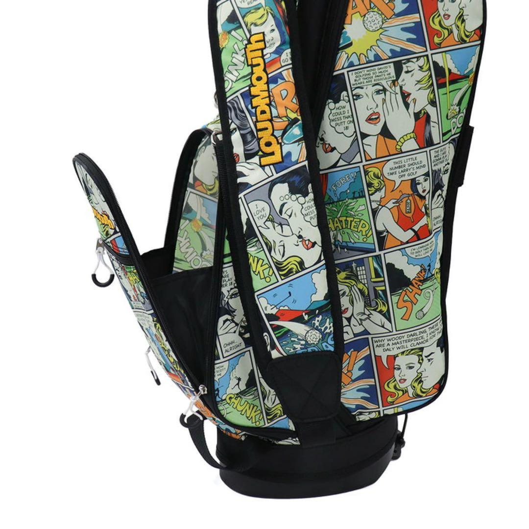 【新品】ラウドマウス キャディバッグ 8.5型 シャンク/アメコミ柄 088