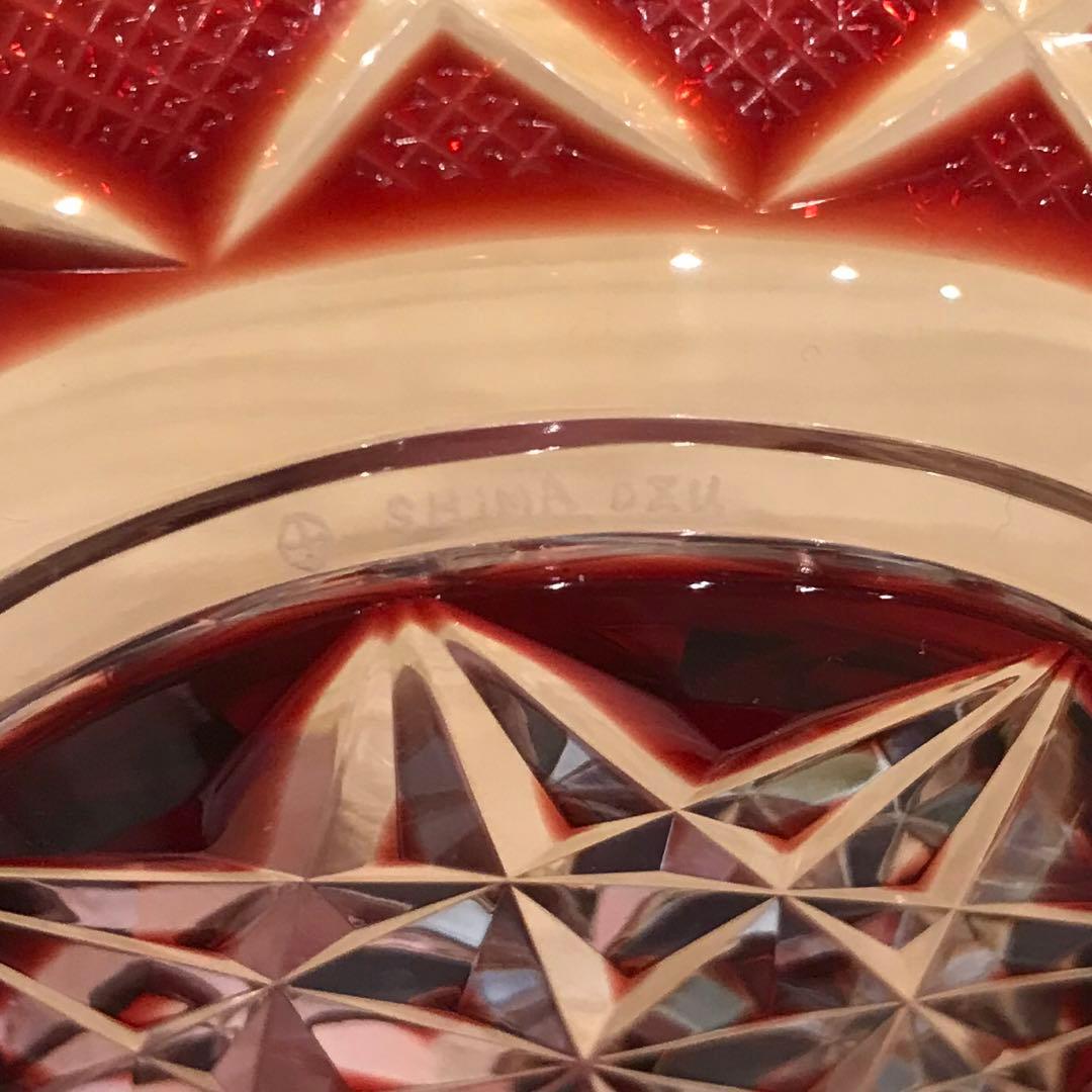 新品 未使用 復元 薩摩切子 小皿 被せガラス 薩摩ガラス工芸作