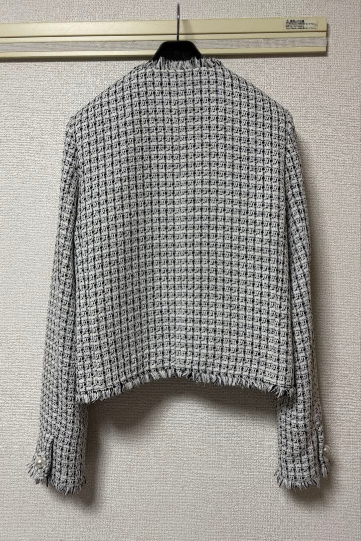 ピンキーアンドダイアン◆ツイードセットアップジャケット モノトーン 38