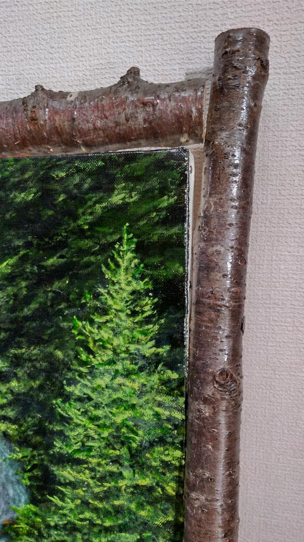 「レイ」「竜頭の滝上流」 F10号油彩画 油絵 風景画 原画