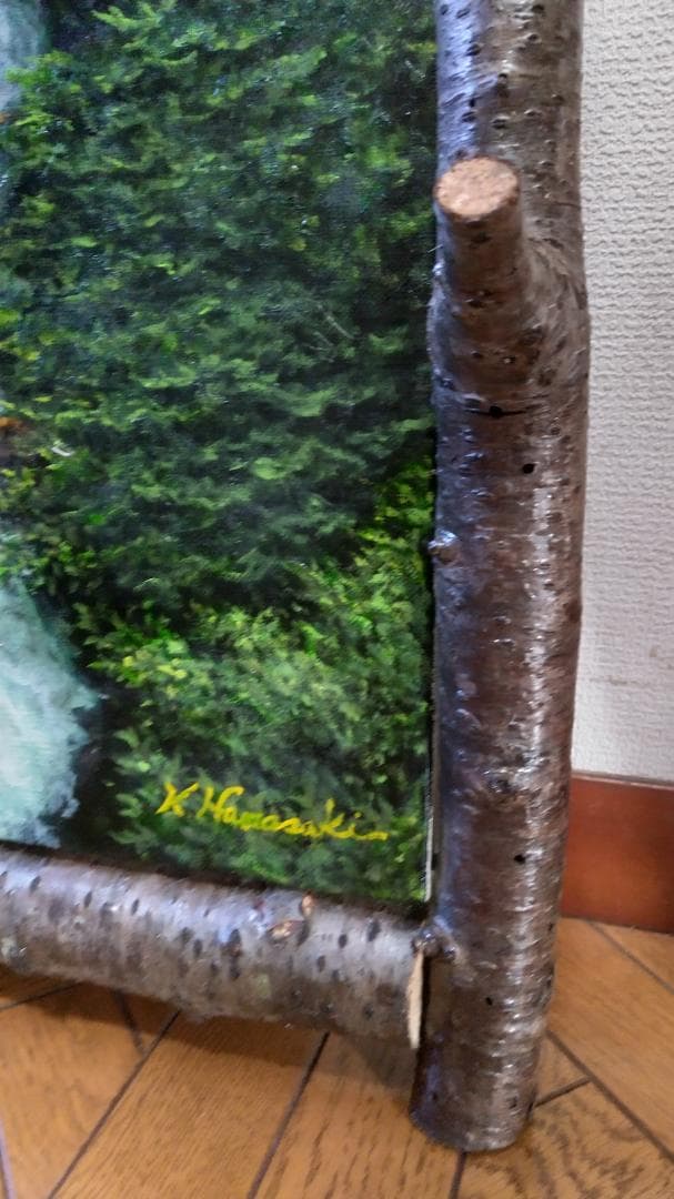 「レイ」「竜頭の滝上流」 F10号油彩画 油絵 風景画 原画