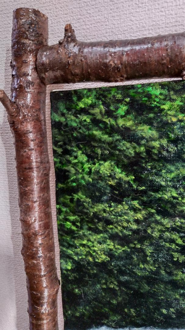 「レイ」「竜頭の滝上流」 F10号油彩画 油絵 風景画 原画