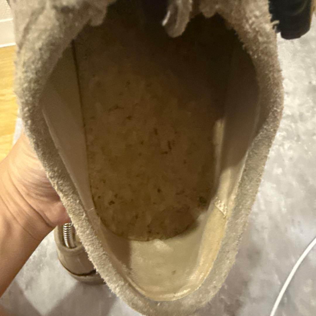 pg knock ベージュ スエード モカシン ダイヤル式　playground