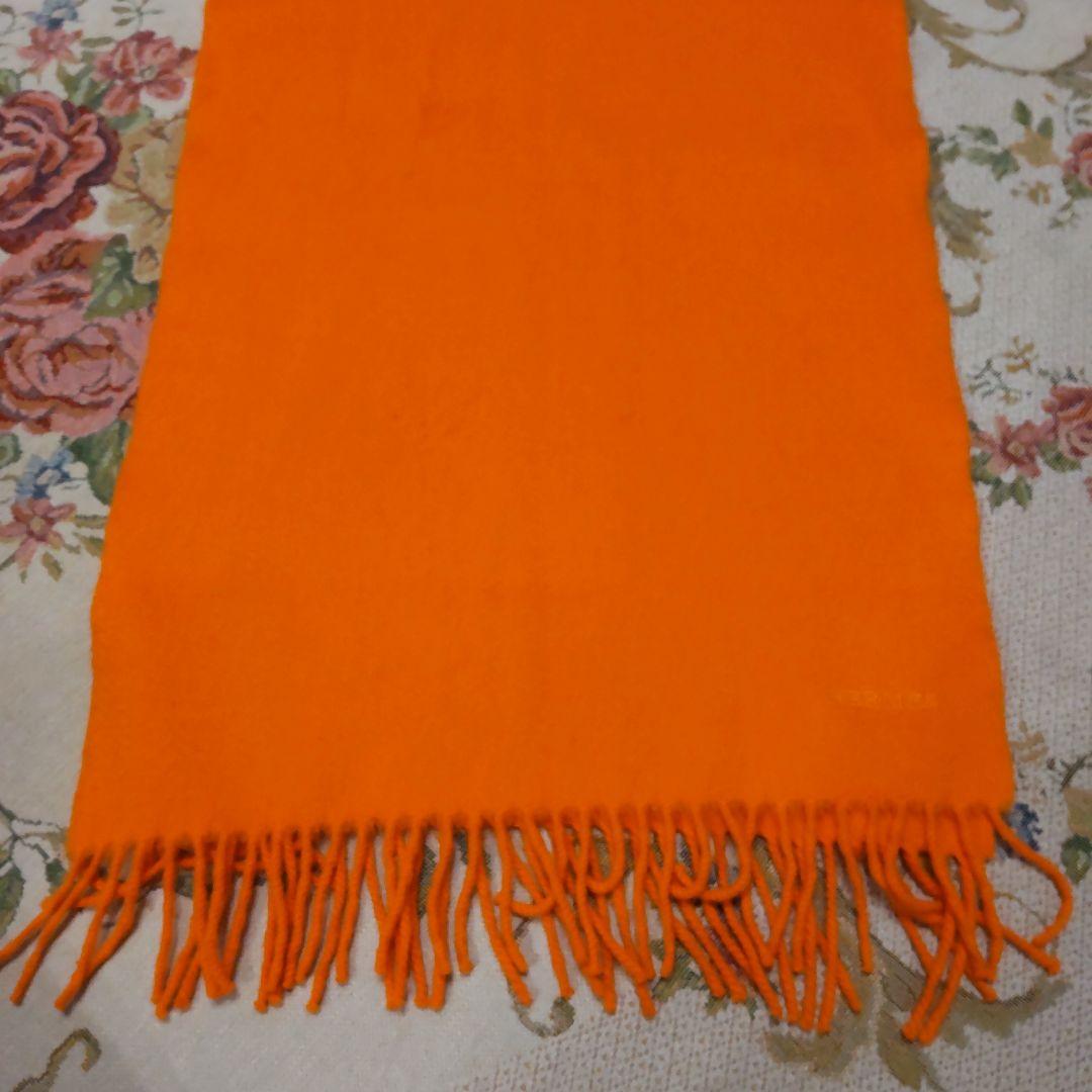 HERMES 刺繍ロゴ カシミヤ100% マフラー 大判ストール値下げ