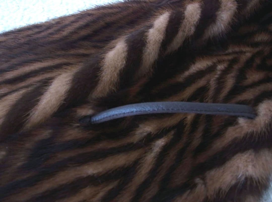 最高級品 バイカラー 艶ミンク マフラー 長さ135㎝