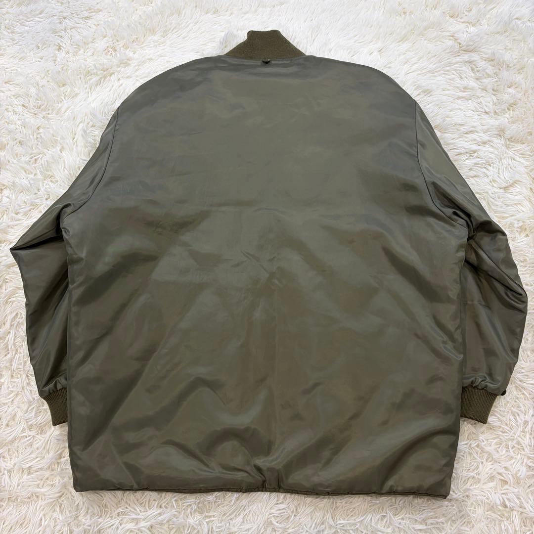 バーバリーズ MA-1型インナージャケット 中綿 裏地キルティング カーキ M