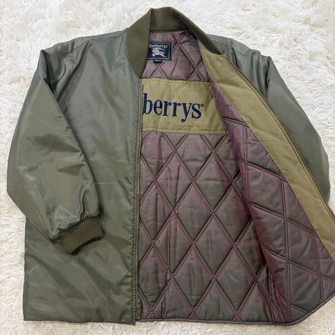 バーバリーズ MA-1型インナージャケット 中綿 裏地キルティング カーキ M