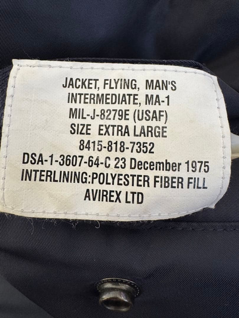 ネイビー MA-1 フライトジャケット AVIREX genzai限定MA-1