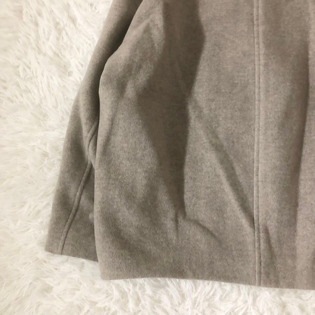 ノーブル MTRカラーレスジップショートコート カシミヤ ベージュ