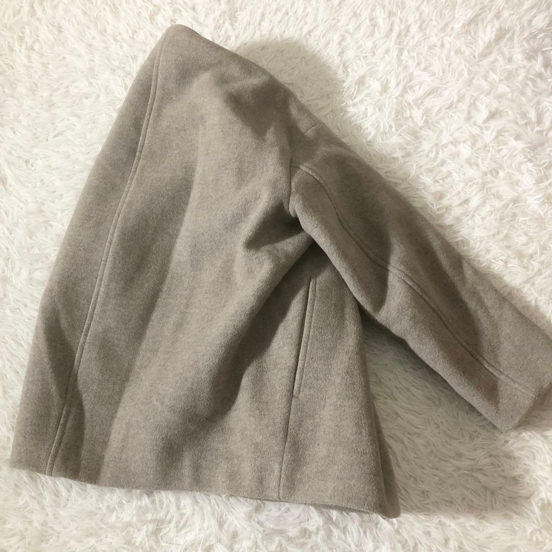 ノーブル MTRカラーレスジップショートコート カシミヤ ベージュ