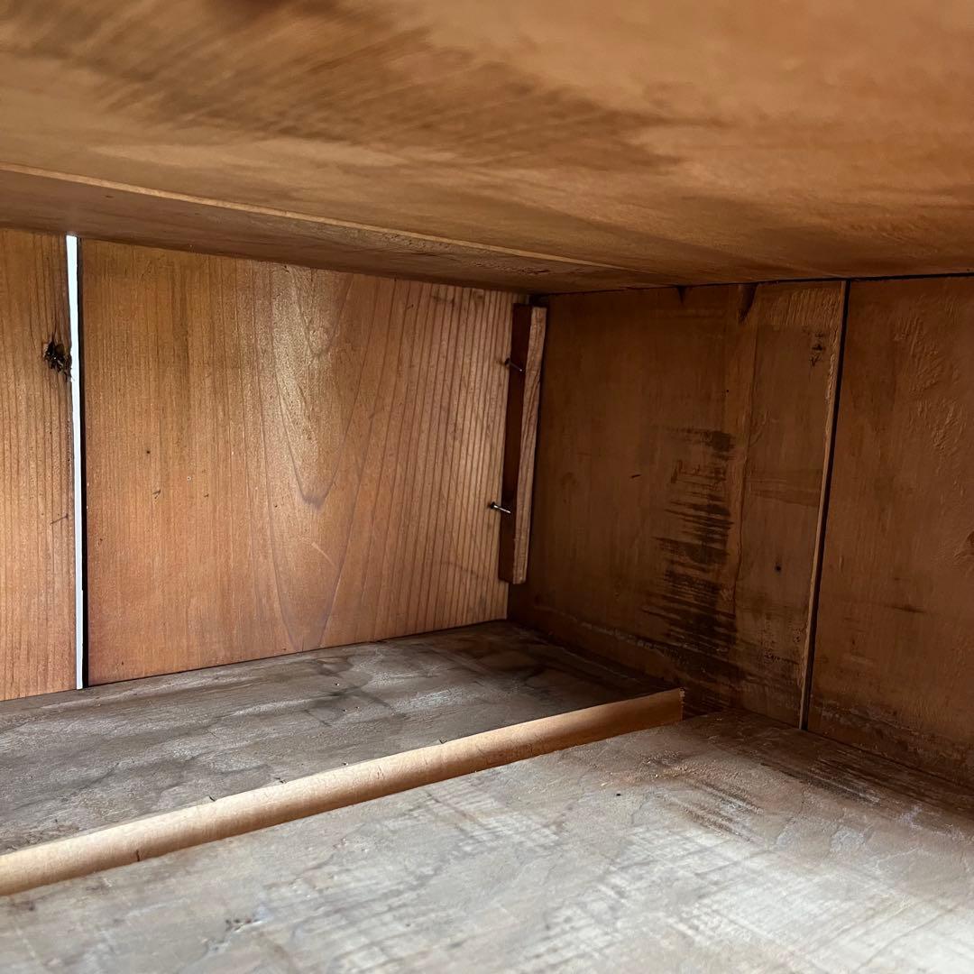 アンティーク チェスト 箪笥 ローボード テレビ台 昭和レトロ 3段 無垢材